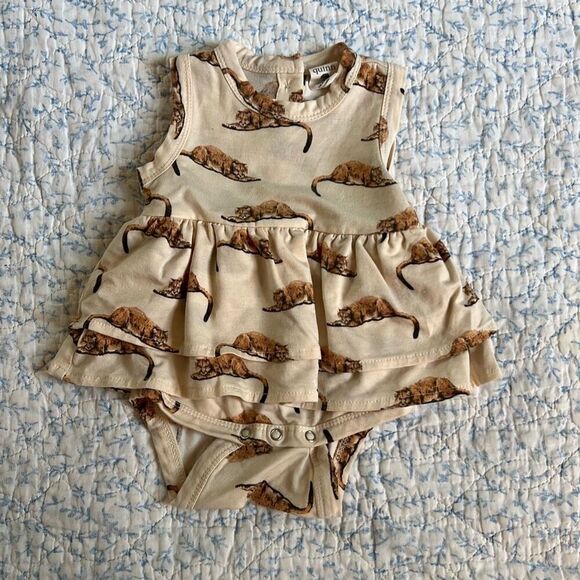 Kate Quinn organics 0/3 m mountain lions romper - Picture 1 of 4
